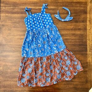 Janie and Jack Floral 3 Tiered Dress Size 5 VGUC